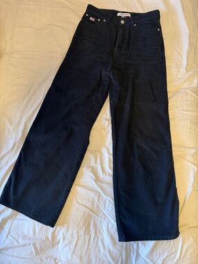 Tommy Hilfiger Claire High Rise -  Black Corduroy Wide Leg Pants